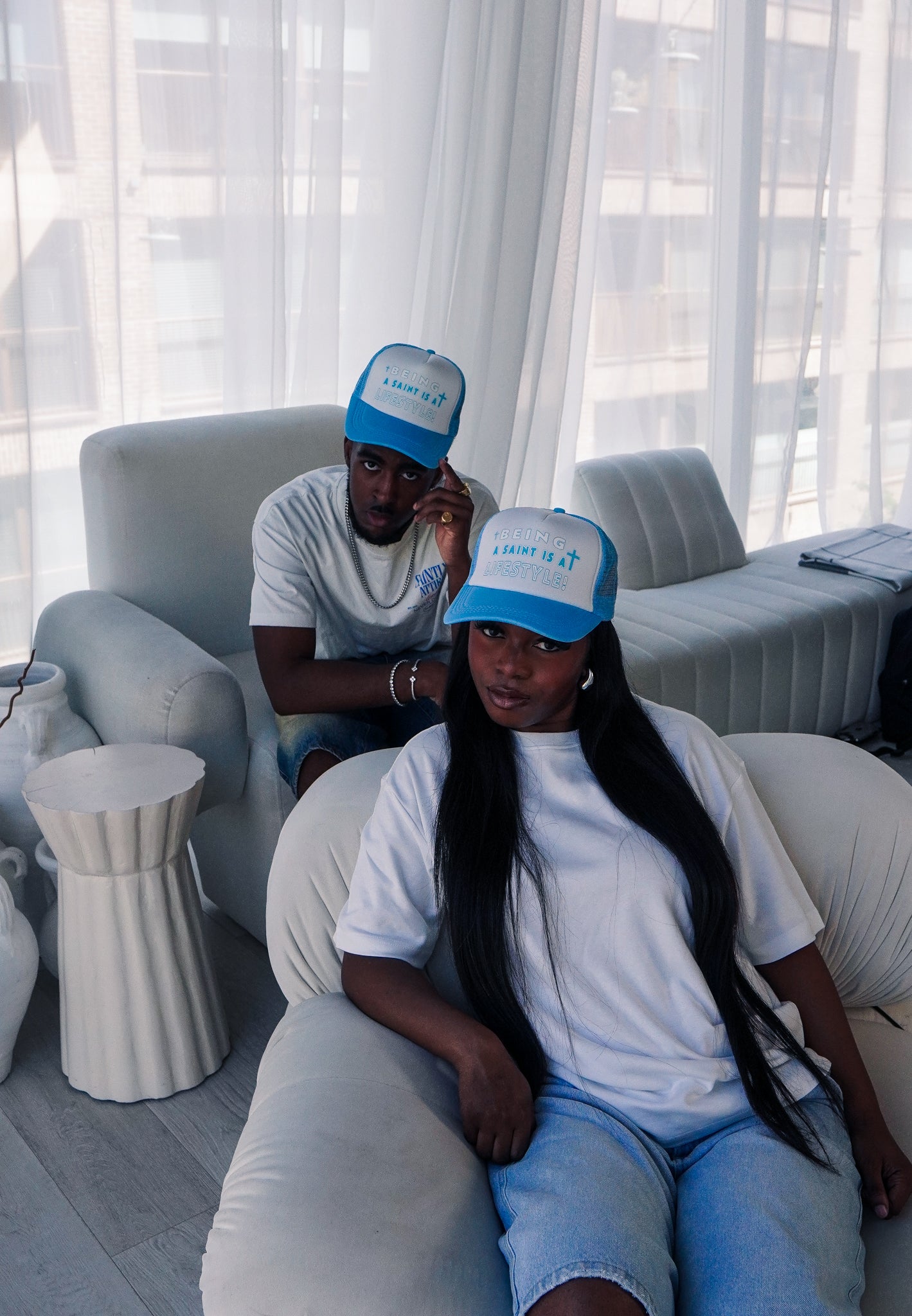 Lifestyle Trucker Hat - Baby Blue (Clearance)